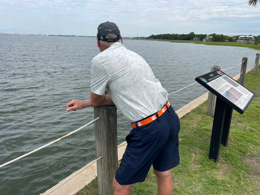 Clemson University Tigers - Officially Licensed - Hand-stitched Needlepoint Belt