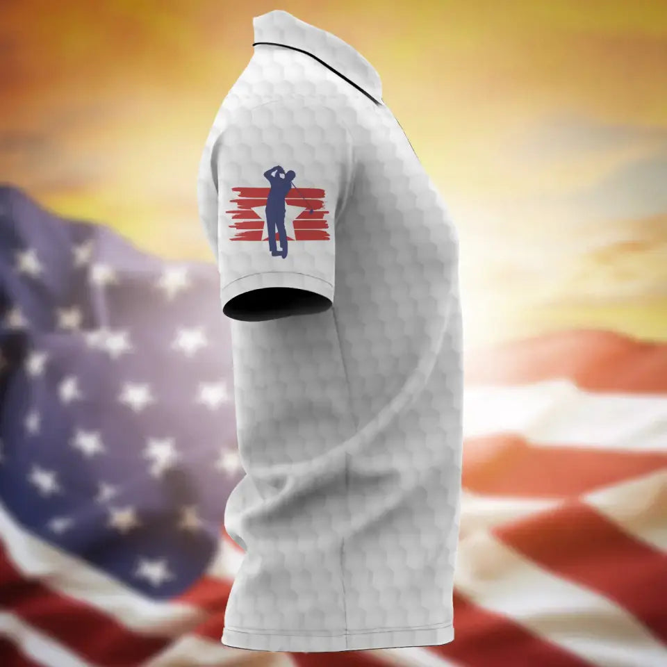 Personalized Dad All-Over Print Polo Shirt - Up to 5 Children - Father's Day Gift for Golf Lovers - Best Dad By Par