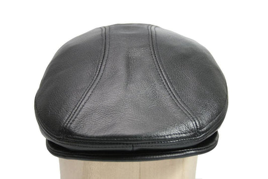 Real Cow Leather Ivy Flat Newsboy cap Gatsby Golf Hat Driver Cabbie