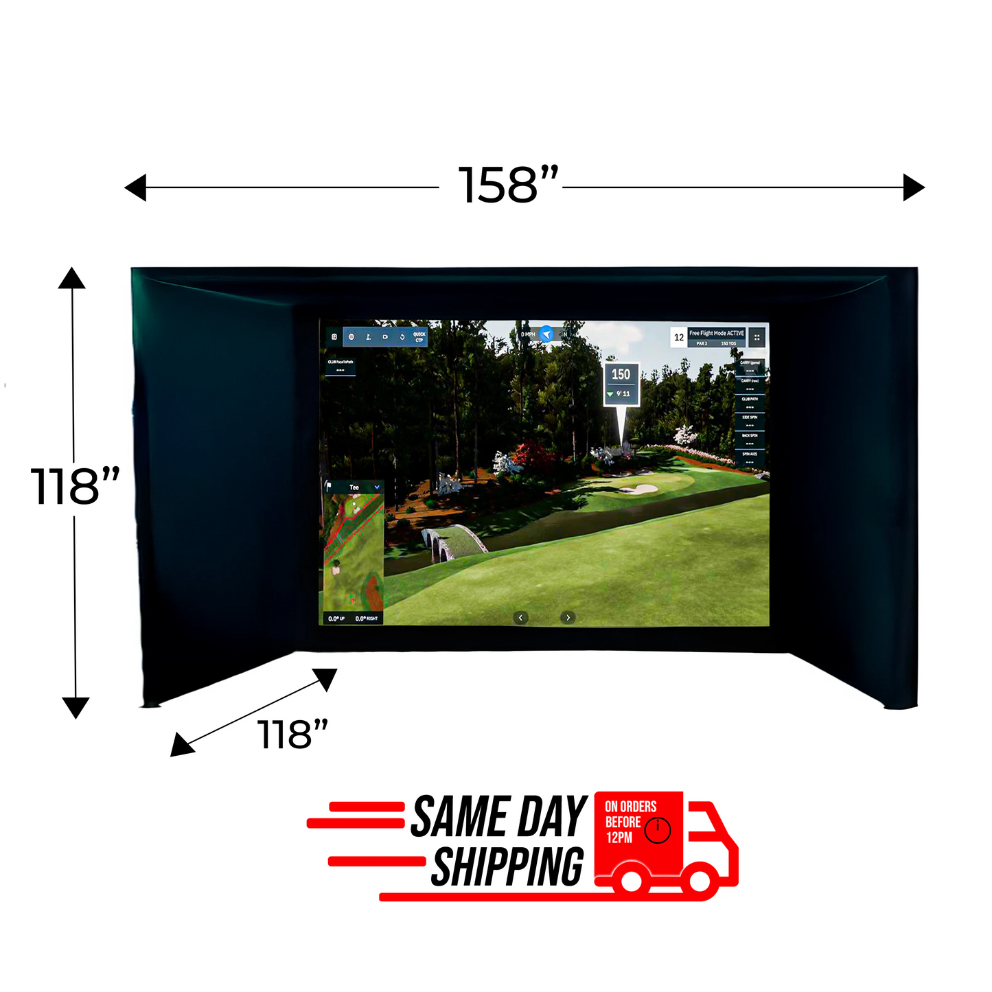 Albatross 13XD Golf Simulator Enclosure by Elite Sim Golf