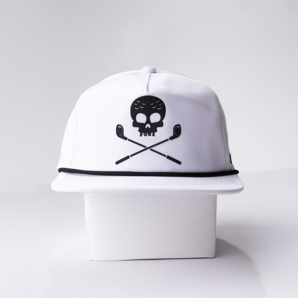 White Snapback Logo Hat (Rubber Logo)
