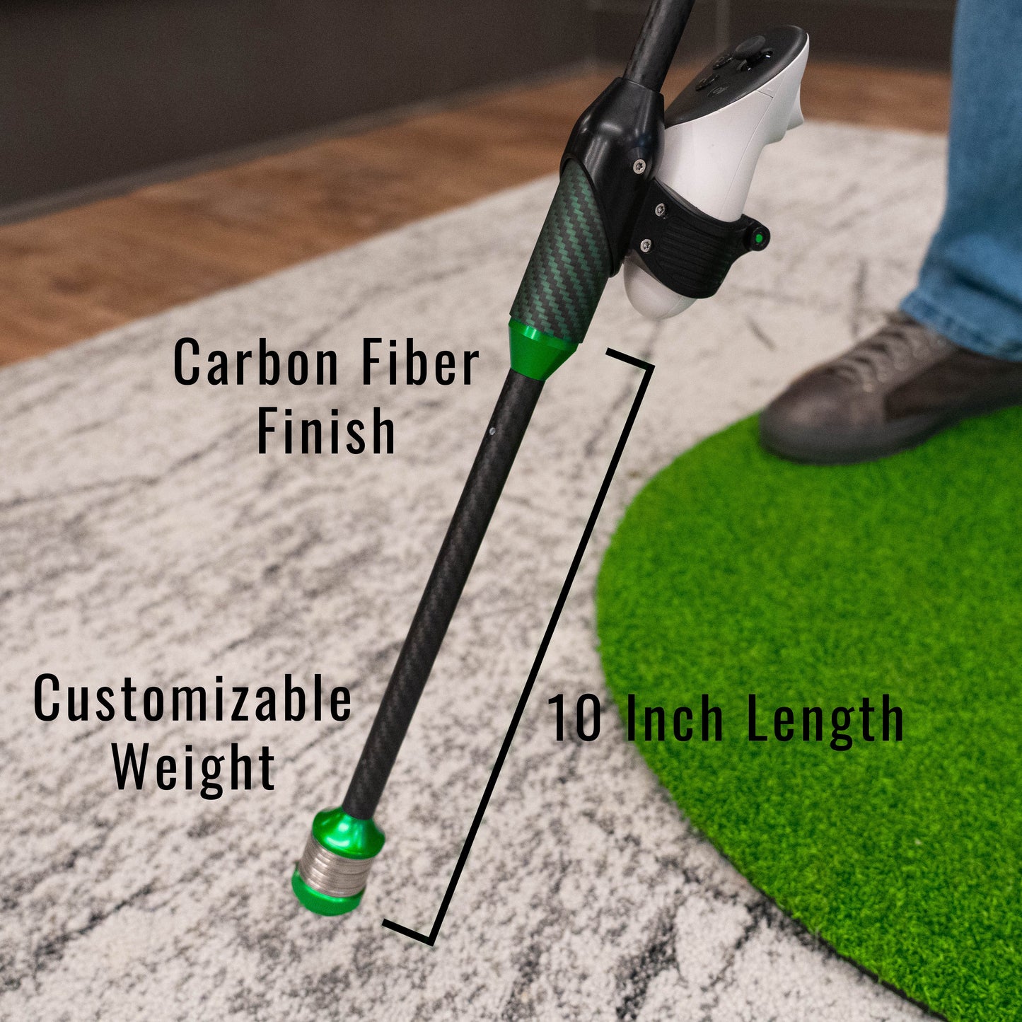 DriVR Elite Chrome - Stepped Steel Weighted Golf Club - Compatible with Quest 2, 3/3s, and Pro