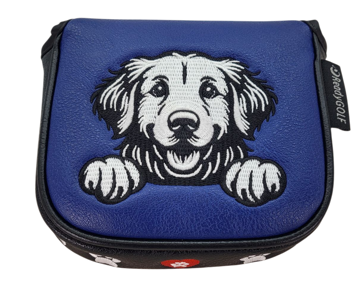 Golden Retriever Embroidered Putter Cover by ReadyGOLF - Mallet