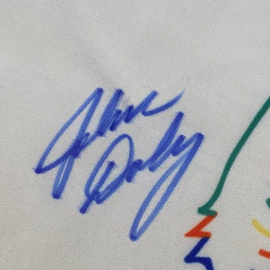 Autographed/Signed John Daly White PGA Championship Golf Flag/Pin JSA COA Auto