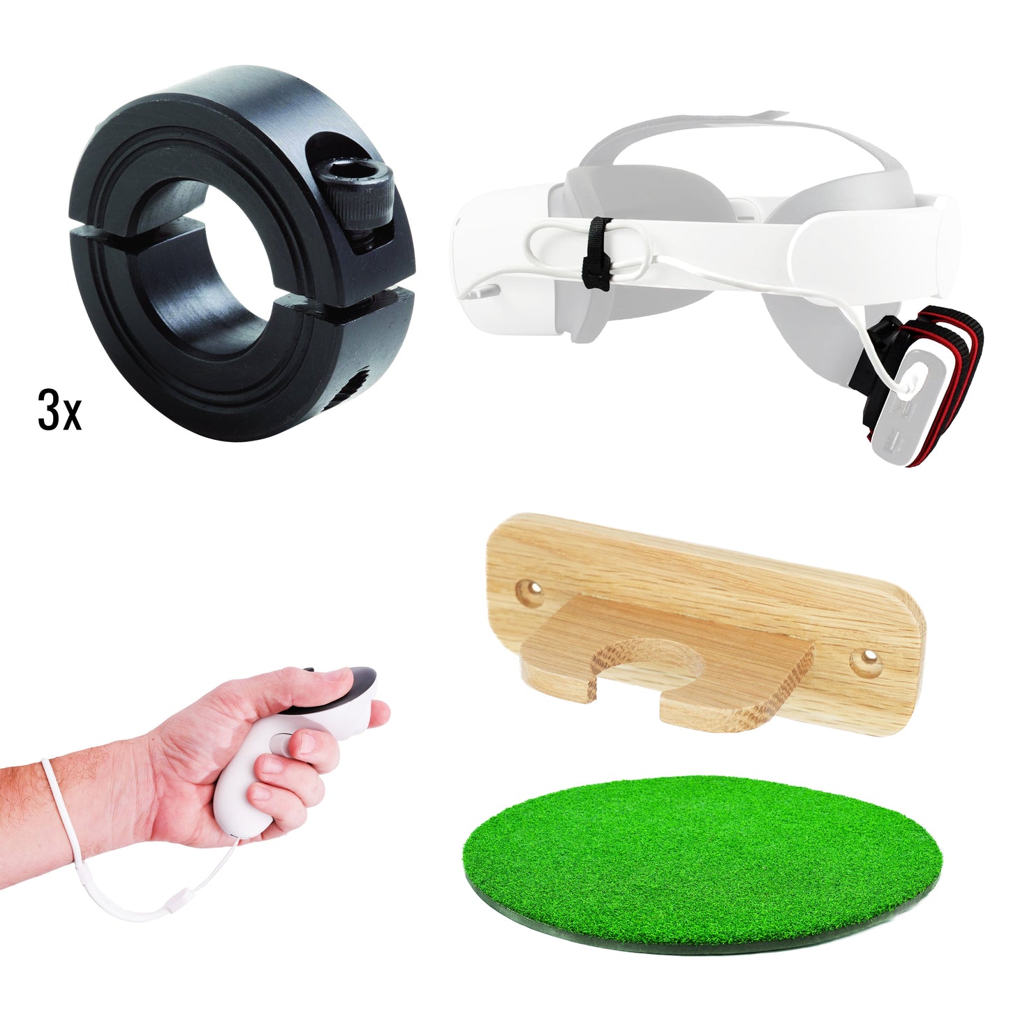 DriVR Elite Chrome - Stepped Steel Weighted Golf Club - Compatible with Quest 2, 3/3s, and Pro