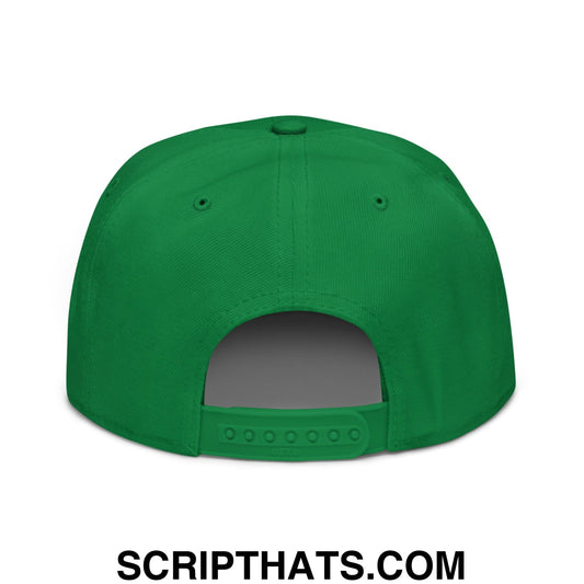 Make Golf Great Again Green Yellow Embroidered Flat Bill Brim Snapback Hat