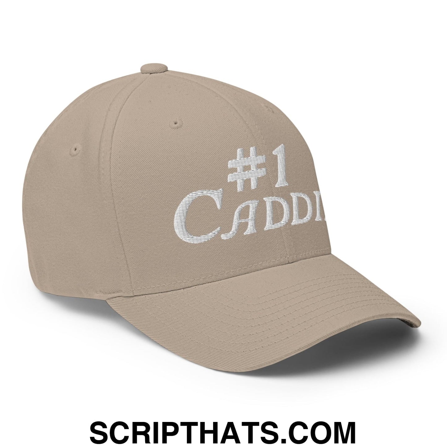 Number 1 Caddie Embroidered Stretch Fit Golf Hat