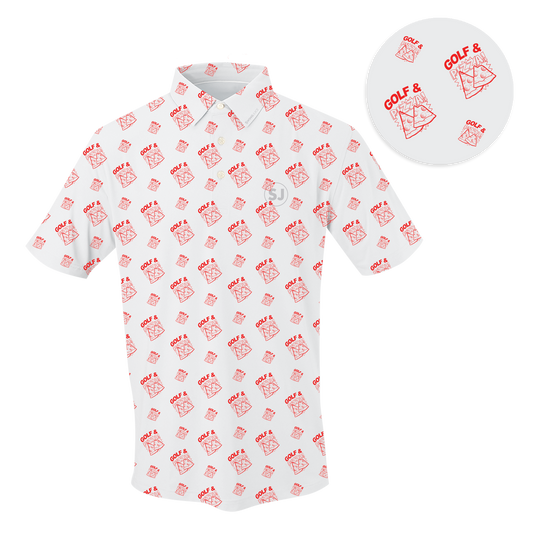 Golf & Pizza Men's Polo - Final Sale