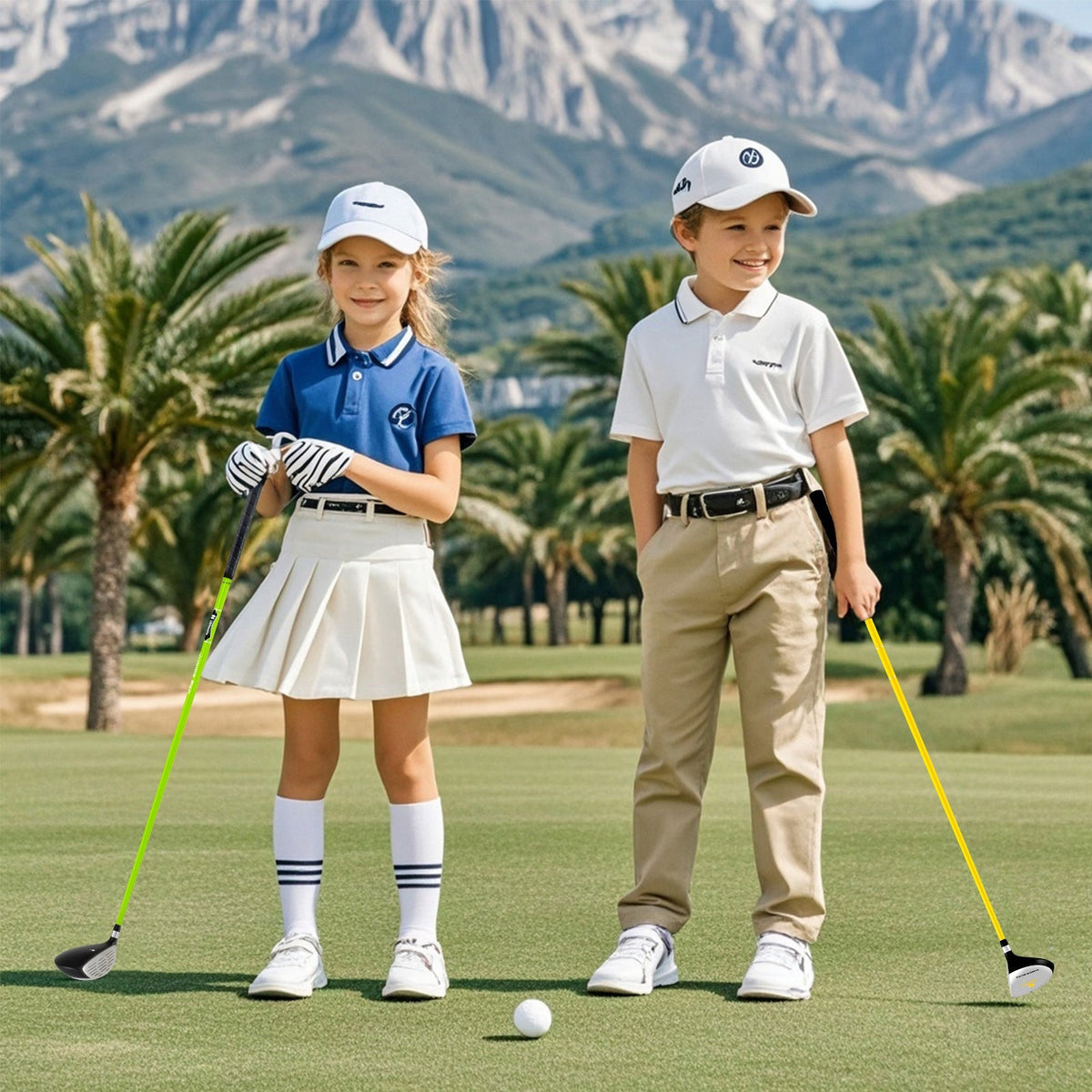 34 Inch 165CC Junior #3 Fairway Wood Golf Club with Fiberglass Shaft for Kids Ages 8-10