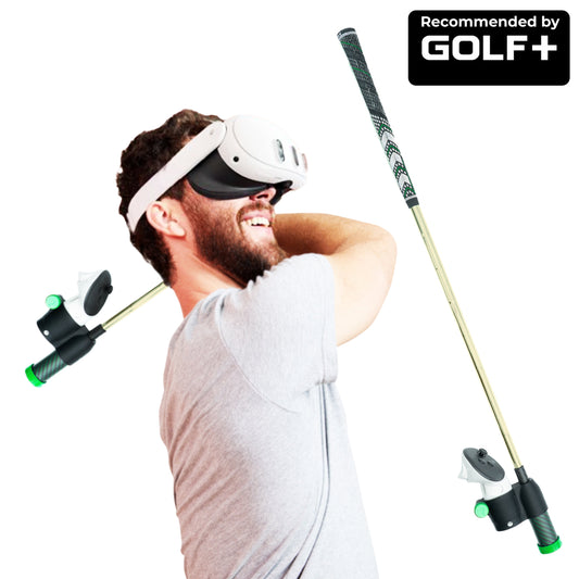 DriVR Elite Gold - Stepped Steel Weighted Golf Club  - Compatible with Quest 2, 3/3s, and Pro