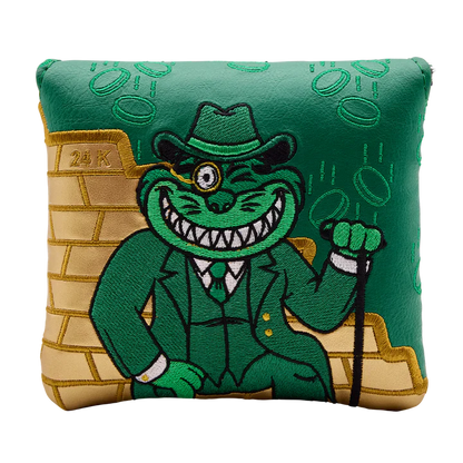 Bettinardi Gangster Cat Throne of Gold Center Shafted Mallet Putter Headcover