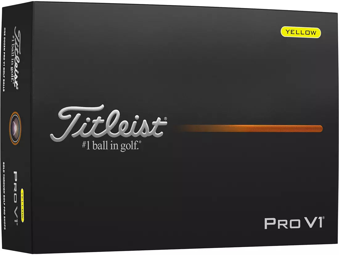 Titleist 2025 Pro V1 Yellow Dozen Golf Balls