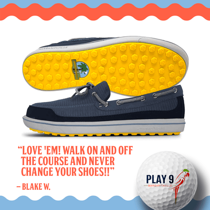 Margaritaville Men's Tap In Navy/Yellow Golf Shoe