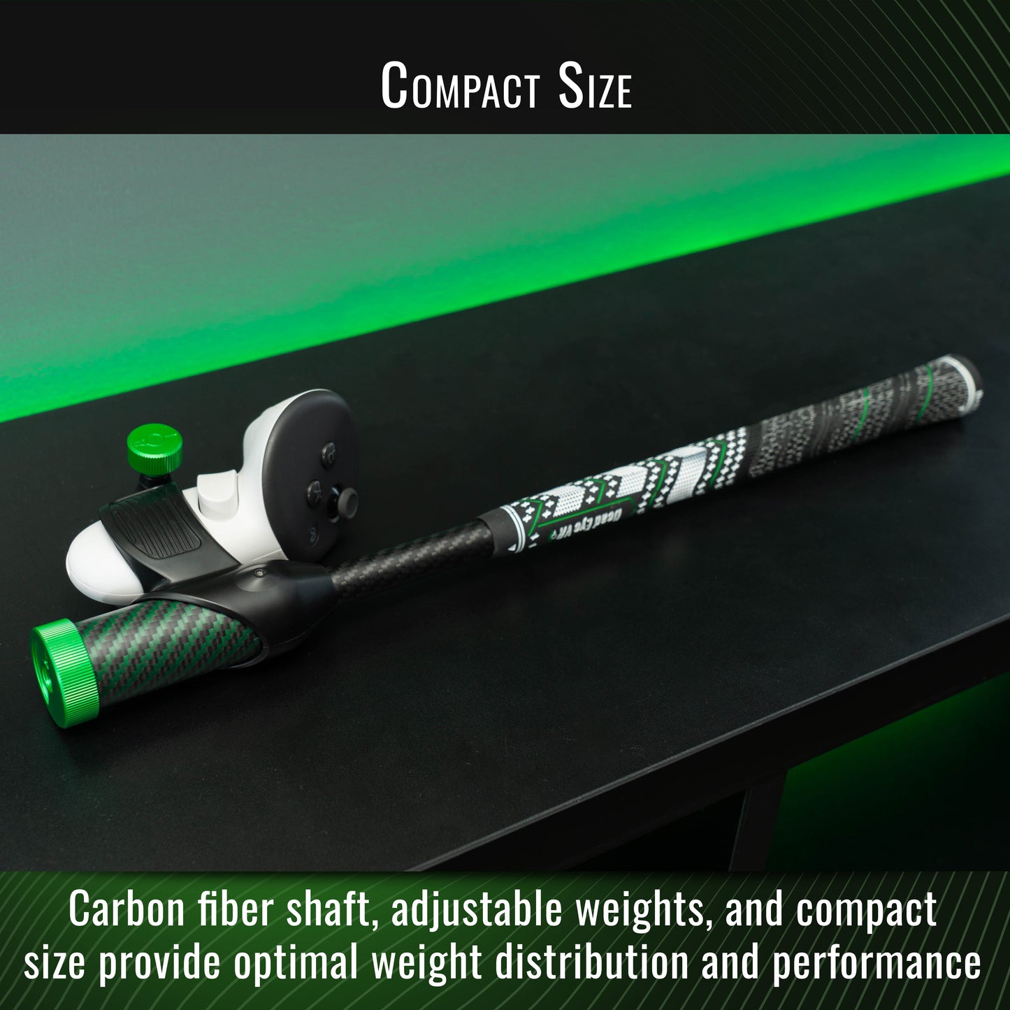 DriVR Elite Mini -  Adjustable VR Weighted Golf Club Handle Accessory - Compatible with Quest 2, 3/3s, and Pro - For GOLF+