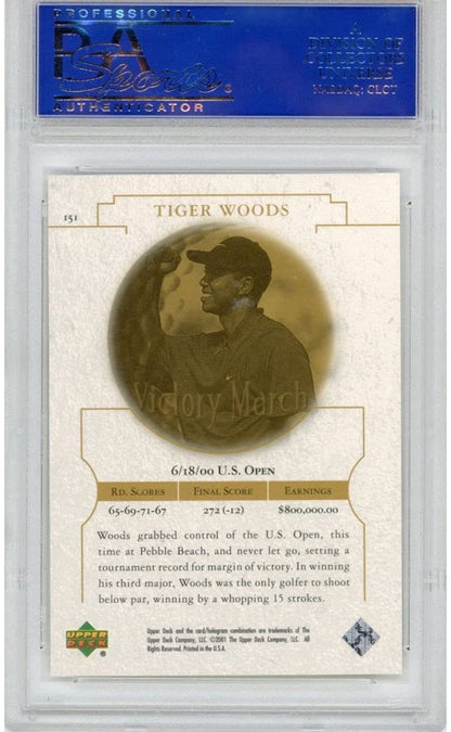 Graded 2001 Upper Deck UD Golf Tiger Woods #151 Rookie RC Golf Card PSA 10 Gem Mint