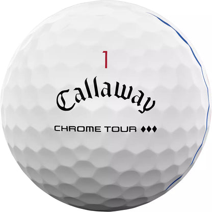 Callaway Chrome Tour Triple Diamond Triple Track White 2025 Golf Balls