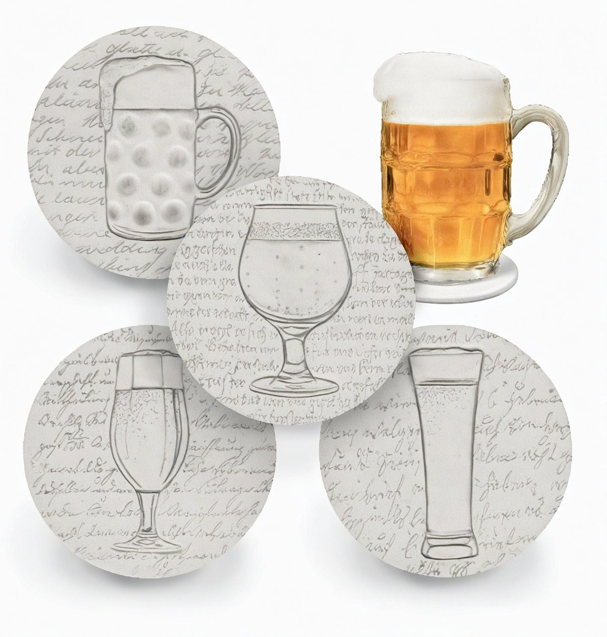 Beer Glass Assorted Drink Coasters