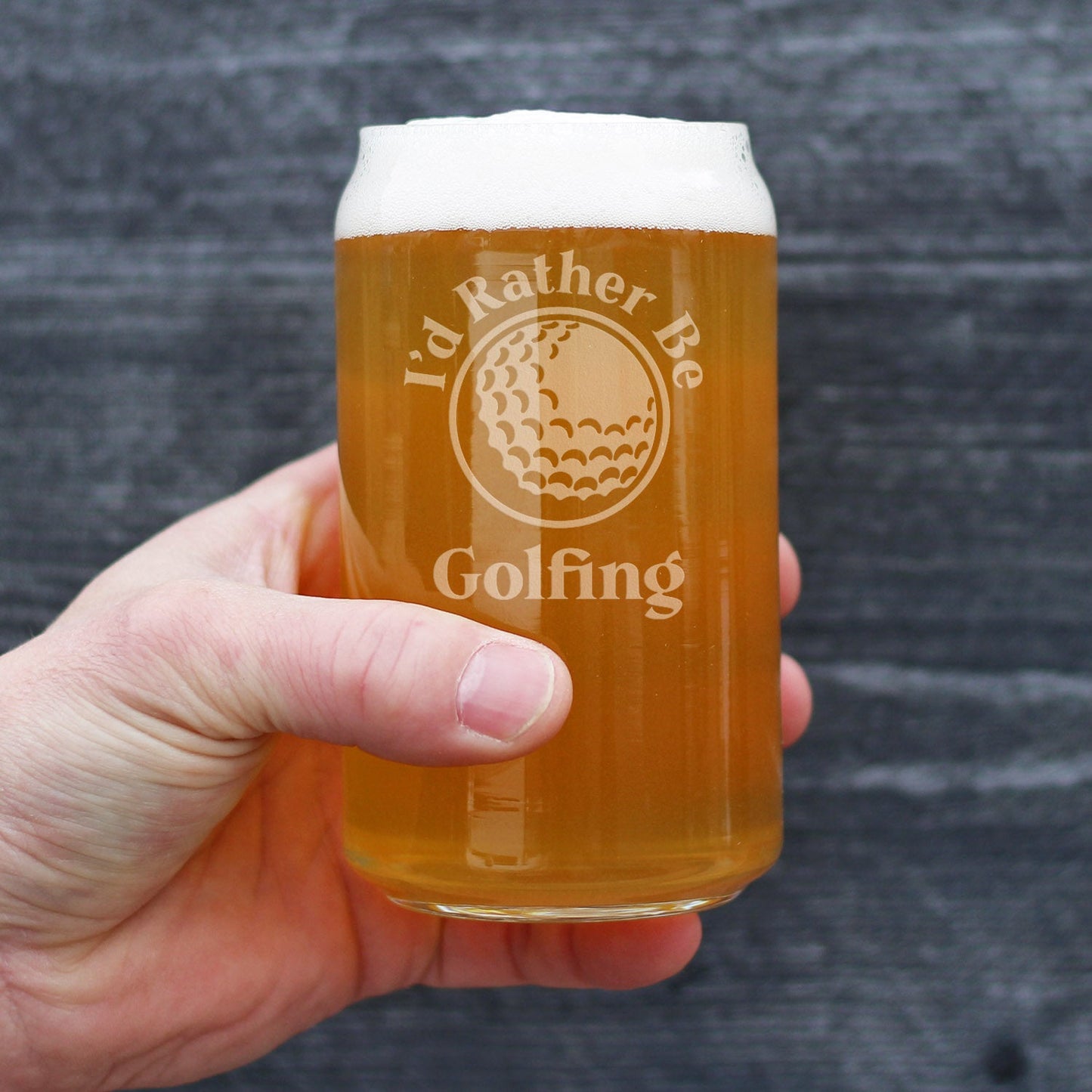 I'd Rather Be Golfing - 16 Ounce Beer Can Pint Glass