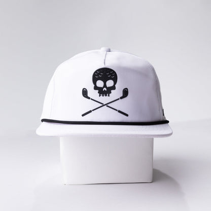 White Snapback Logo Hat (Rubber Logo)