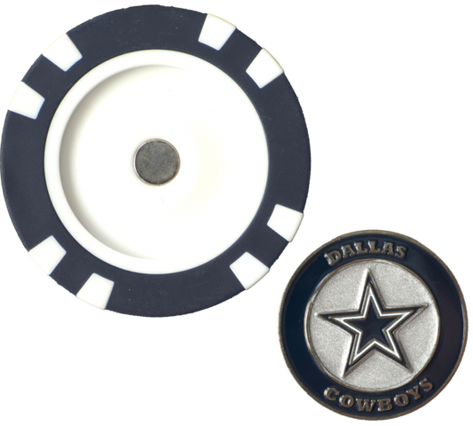 Officially Licensed Dallas Cowboys Poker Chip Ball Marker