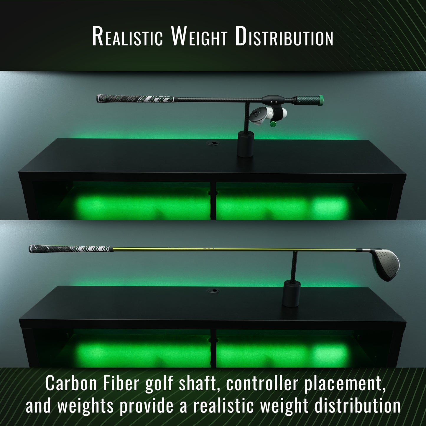 DriVR Elite - Adjustable VR Weighted Golf Club Handle Accessory - Quest 2, 3, 3s, and Pro - For GOLF+