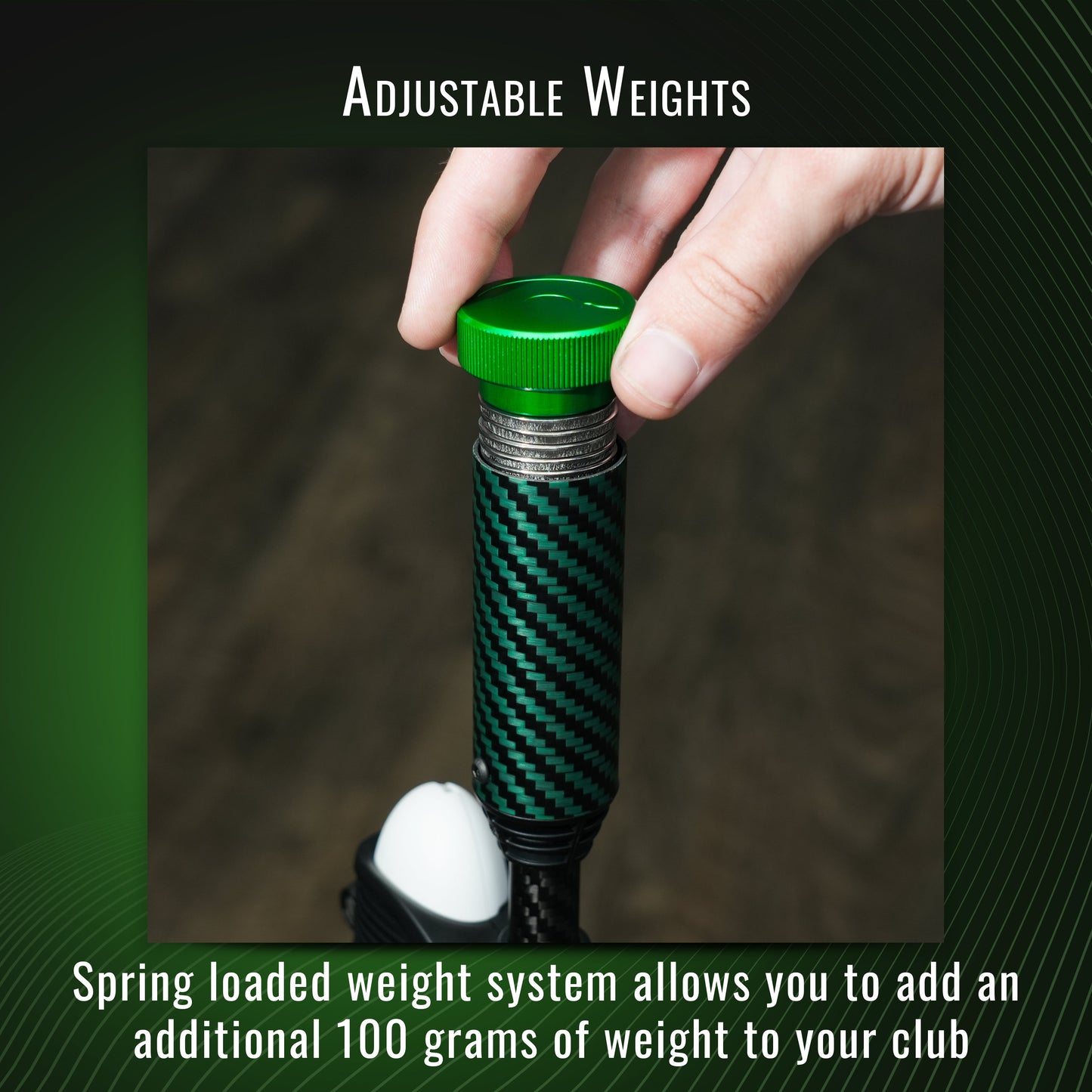 DriVR Elite - Adjustable VR Weighted Golf Club Handle Accessory - Quest 2, 3, 3s, and Pro - For GOLF+