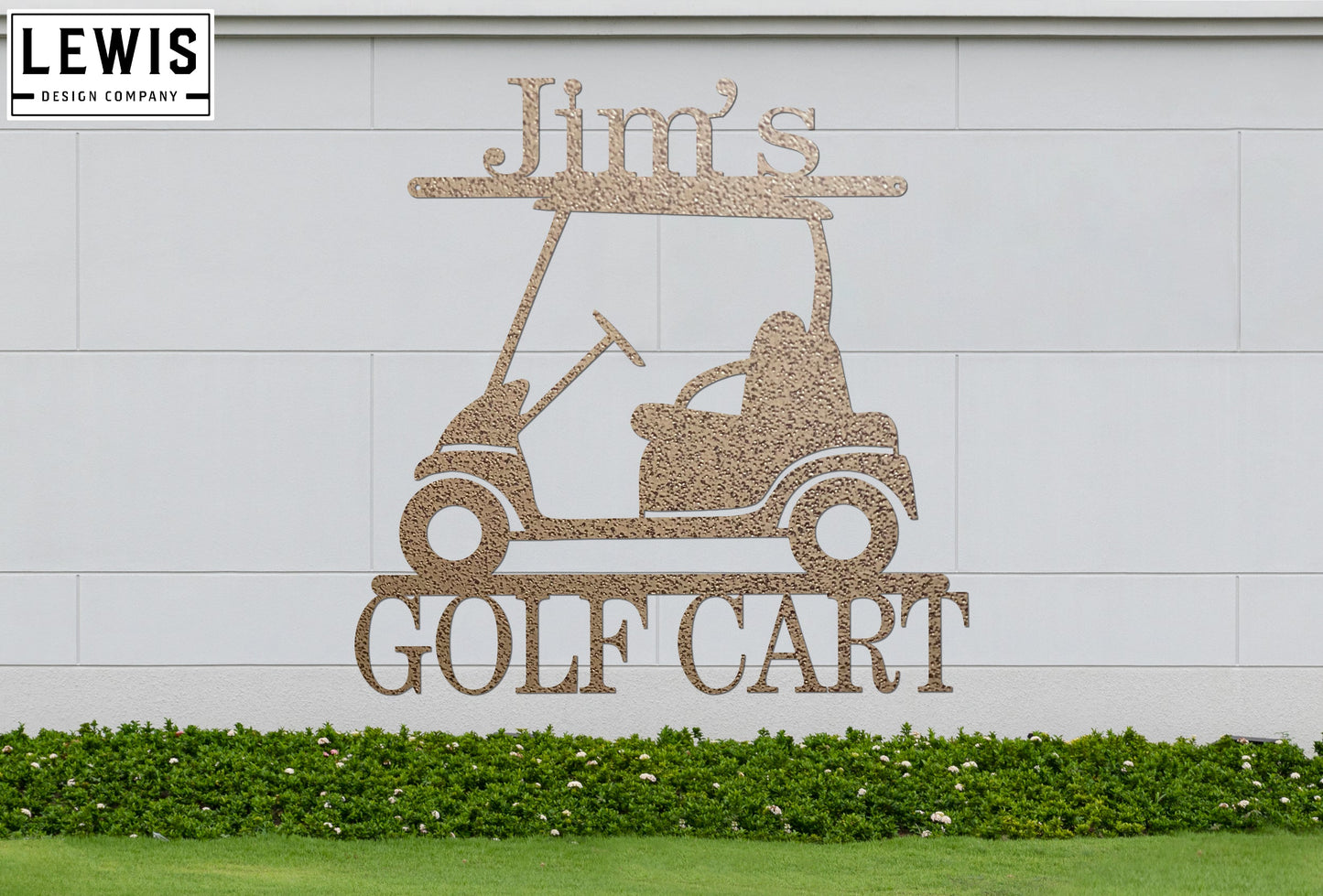 Golf Cart Custom Metal Sign