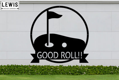Golf Hole Custom Monogram Steel Sign