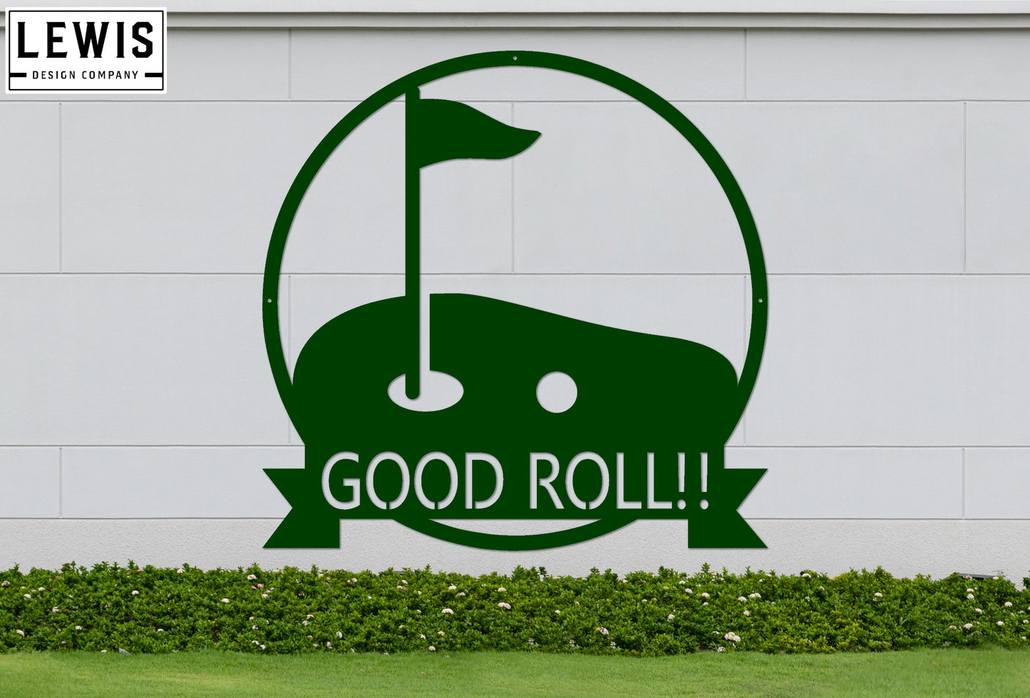 Golf Hole Custom Monogram Steel Sign