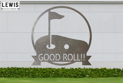 Golf Hole Custom Monogram Steel Sign