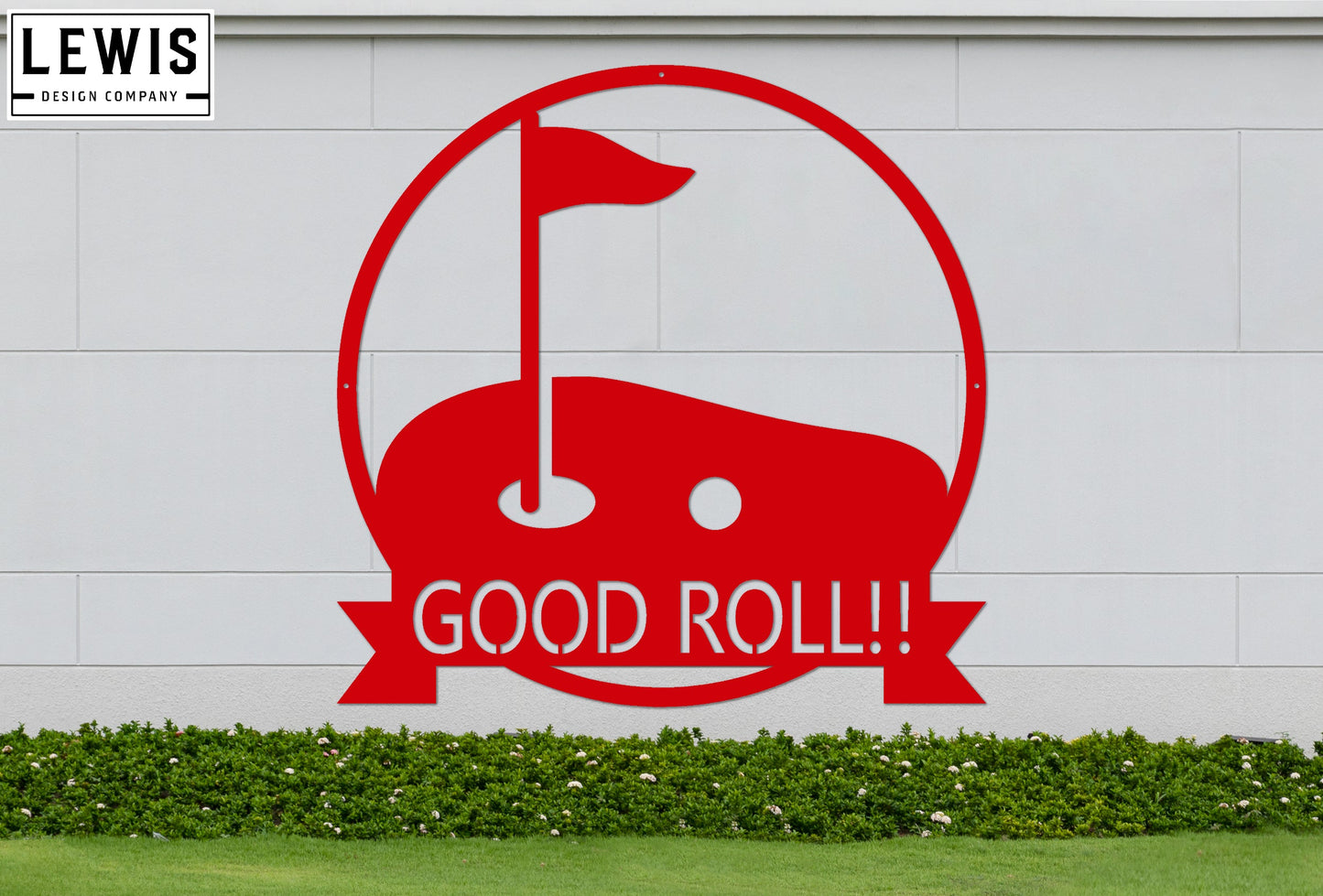Golf Hole Custom Monogram Steel Sign