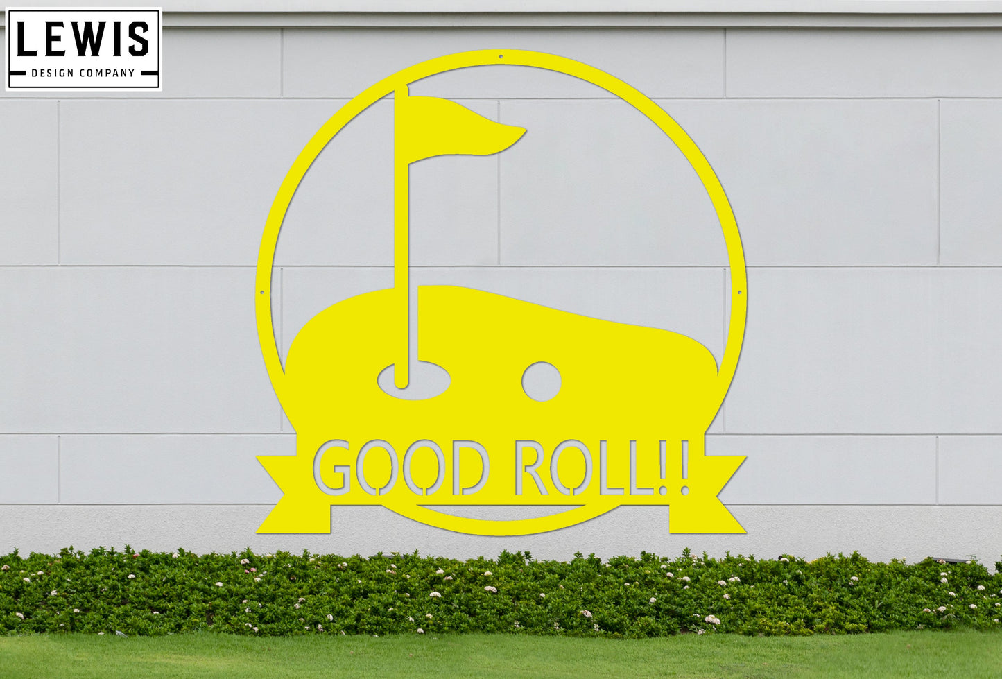 Golf Hole Custom Monogram Steel Sign