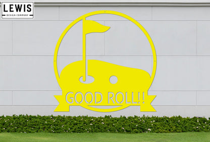 Golf Hole Custom Monogram Steel Sign