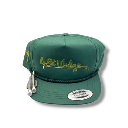 Lost Wedge™ Official Logo Retro Golf Hat Spruce Green