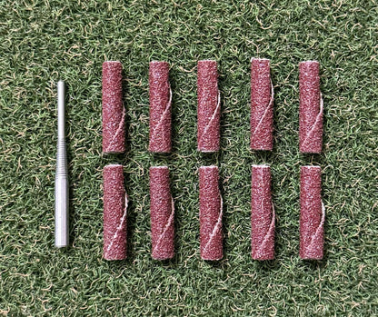 Golf Club Hosel Abrading Sanding Sleeves + Mandrill