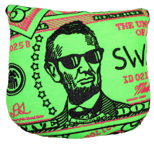 Swag Golf - Almighty Dollar 5.0 Lincoln Mallet Putter Headcover *opened, no bag*