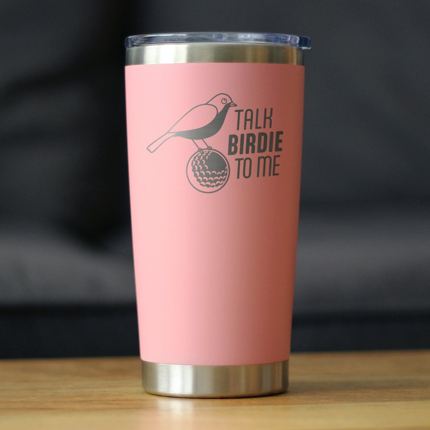 Funny Golf Gifts Insulated Coffee Tumbler with Sliding Lid Talk Birdie to Me 20oz Stainless Steel Tumbler