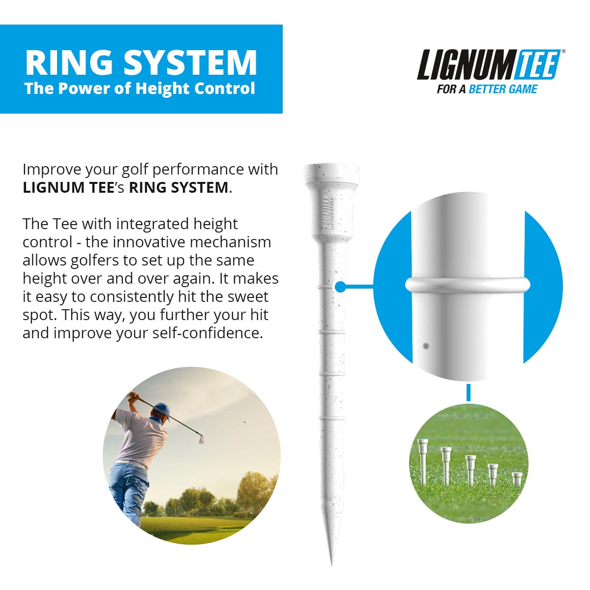 Lignum Tee - Classic Golf Tee Eco