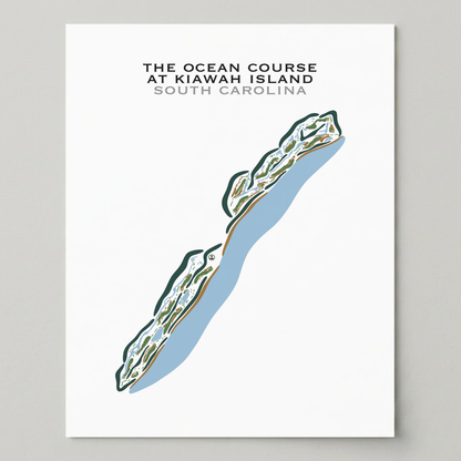 The Ocean Course at Kiawah Island, South Carolina - Printed Golf Courses