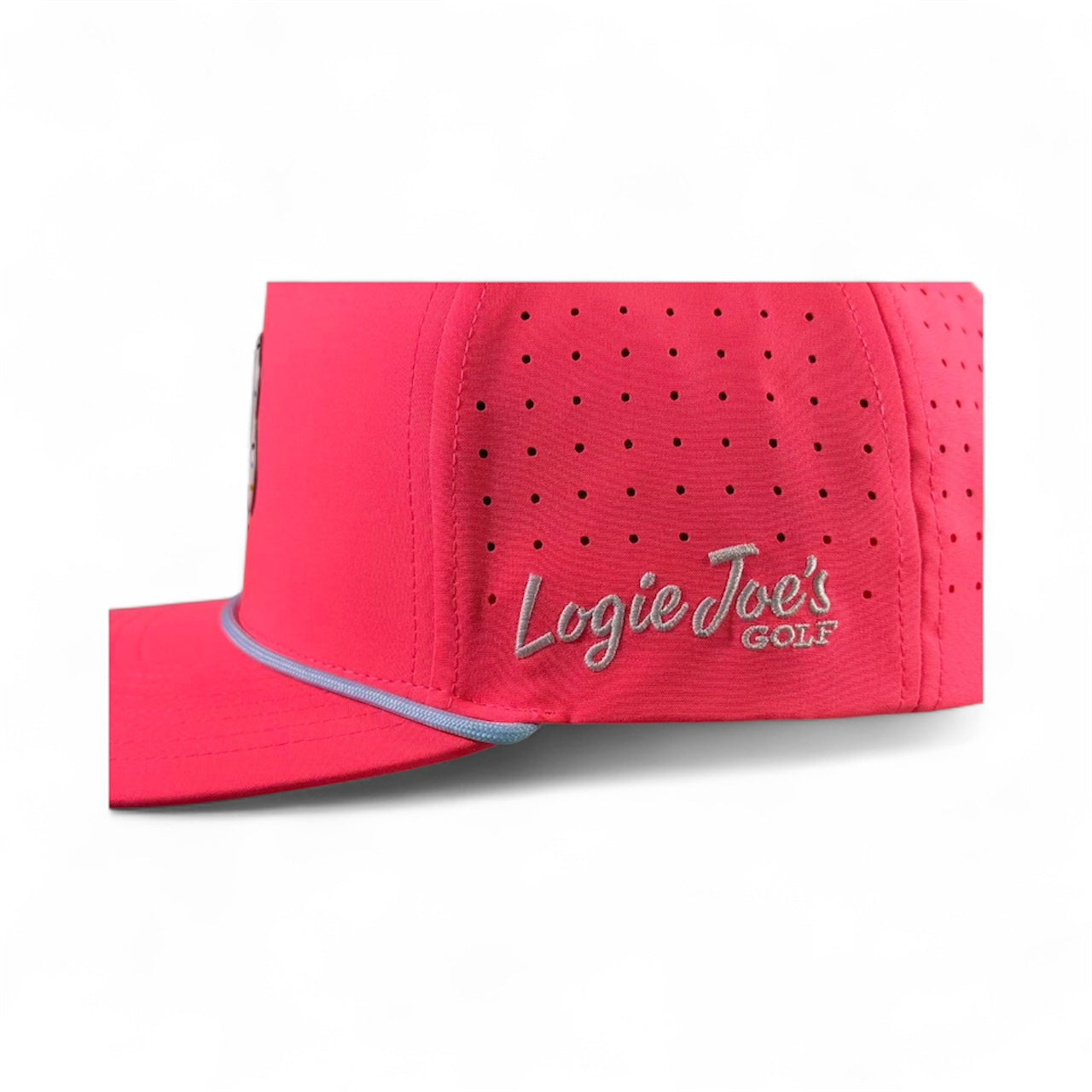 Frosted Elephant Golf Hat | Snapback Cap | Built-in Magnetic Ball Marker Holder + Marker Included | Adjustable | Elephant Cookie Pink