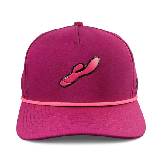 Rabbit Golf Hat | Snapback Cap | Built-in Magnetic Ball Marker Holder + Marker Included | Adjustable | Adult Novelty Toy