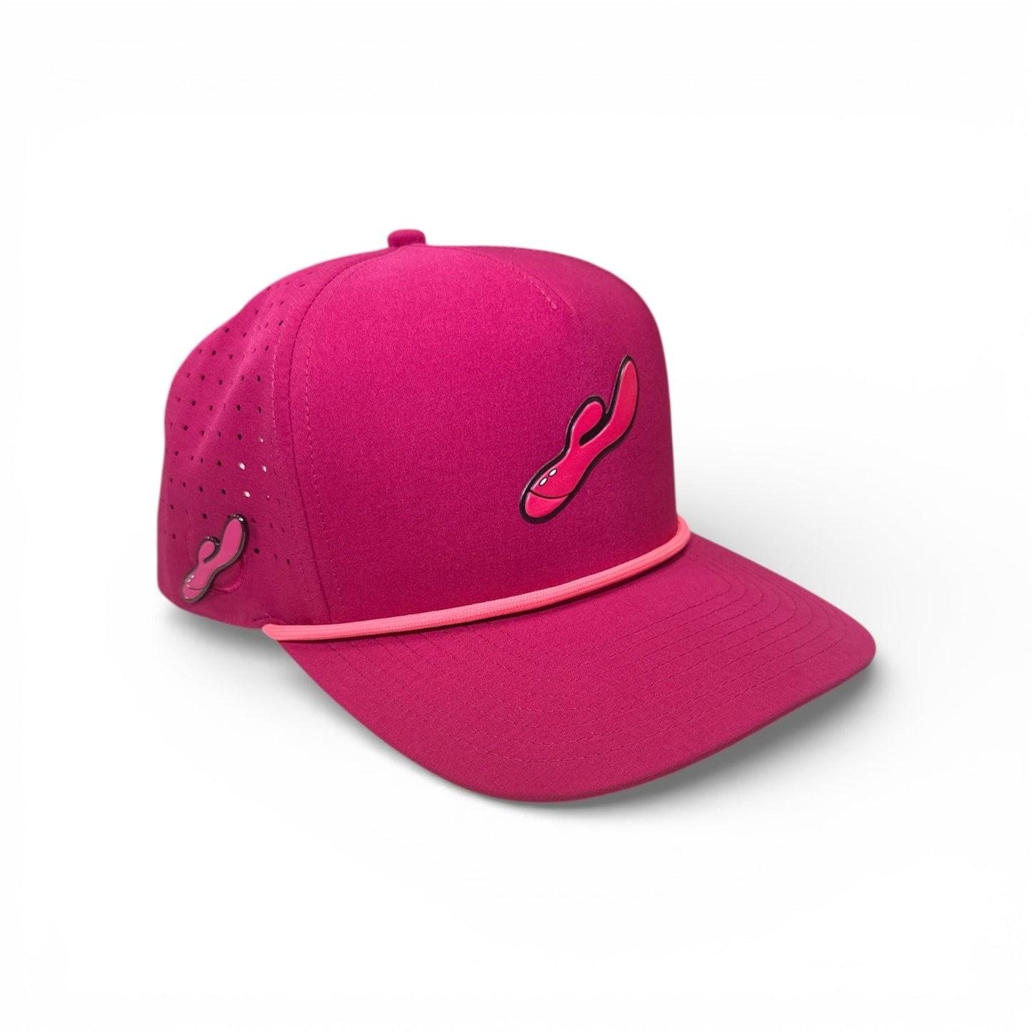 Rabbit Golf Hat | Snapback Cap | Built-in Magnetic Ball Marker Holder + Marker Included | Adjustable | Adult Novelty Toy