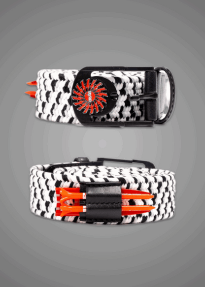BRAIDED GOLF BELT ♠ Black/Grey/White