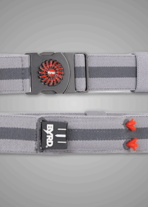 THE BYRD GOLF BELT ✶ Grey Stripe