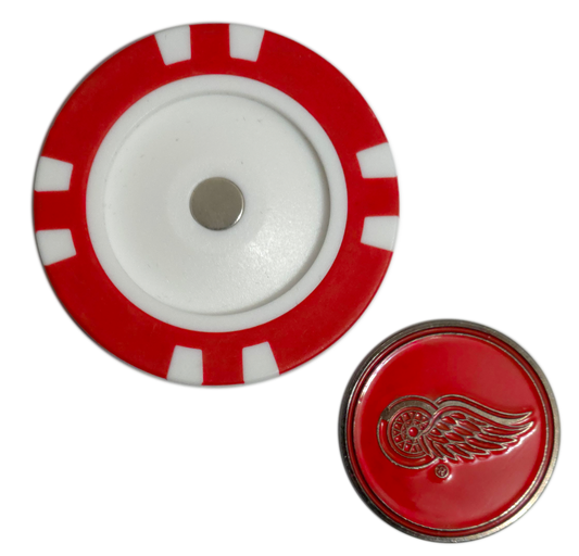 Officially Licensed Detroit Red Wings Poker Chip Golf Ball Marker