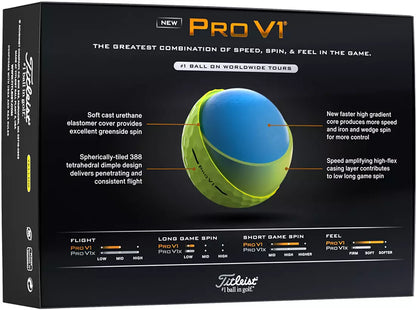 Titleist 2025 Pro V1 Yellow Dozen Golf Balls