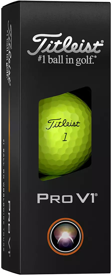 Titleist 2025 Pro V1 Yellow Dozen Golf Balls