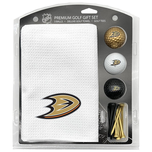Anaheim Ducks White Microfiber Towel Golf Gift Set