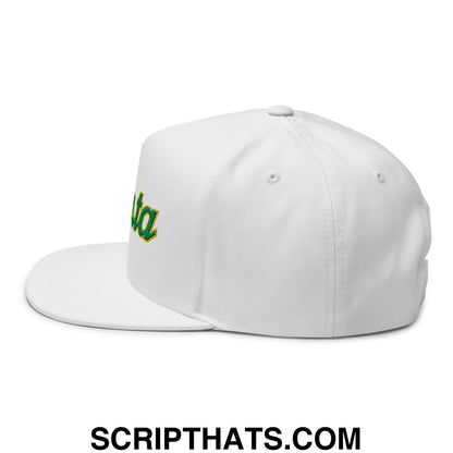 Augusta Vintage Sports Script Embroidered Flat Brim Bill Golf 5 Panel Snapback Hat