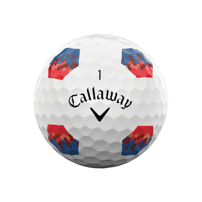 Callaway Chrome Tour TruTrack White - Black & Red 2024 Golf Balls